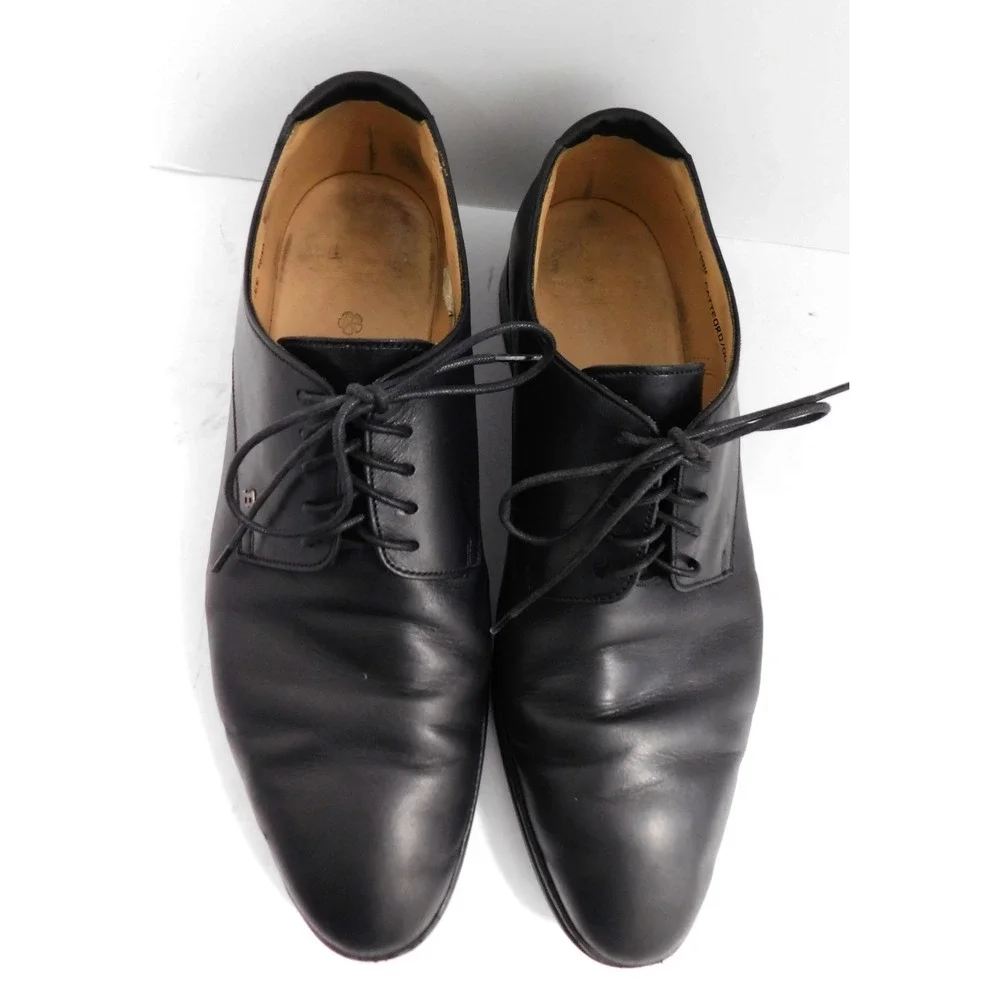 Bally Switzerland Cattford Black Leather Oxford Shoes 10 EEE